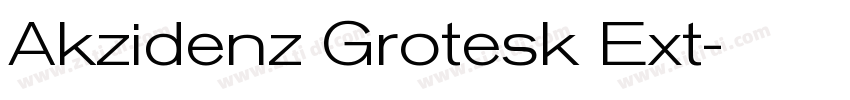 Akzidenz Grotesk Ext字体转换